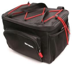 Spyral Tour 12 egy részes csomagtartó táska, 12L, 30x23x20 cm, 2 oldalsó zsebbel, vállpánttal, fekete
