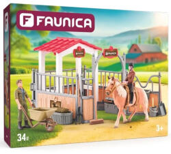 Woodyland Faunica: Istálló lóval és kiegészítőkkel - Woodyland (96038) - jatekshop