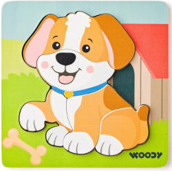Woodyland Fa kutyás 5db-os baba puzzle - Woodyland (91363) - jatekshop