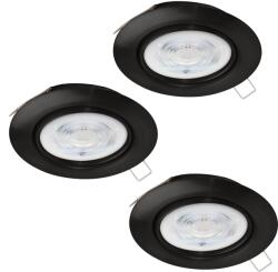 EGLO D Beépíthető Szpot Gu10 3x4w 3x400lm 2700k Ip20 8, 8cm Fekete (901755)