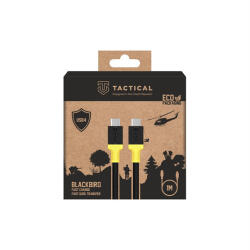 Tactical BlackBird USB-C-USB-C adatkábel, 1m, fekete/sárga (57983121230)