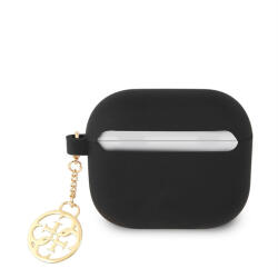 Guess 4G Charms Silicone Apple Airpods (3. gen) tok, fekete (GUA3LSC4EK) - phoner