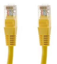 VCOM kábel UTP CAT5E patch 0, 5m, sárga (NP511B-Y-0.5)