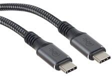 VCOM USB Type-C apa - USB Type-C apa adat-és gyorstöltő kábel (40Gbps/100W), 1, 2m (CU540M) (CU540M)