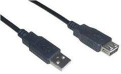 VCOM kábel USB 2.0 hosszabbítókábel 5m fekete, prémium (AMAF) (CU202B-5.0)