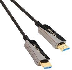 VCOM aktív optikai kábel HDMI (apa-apa) 30m (v2.0, 19M/M, 3D) fekete-ezüst (D3742A-30.0) (D3742A-30.0)
