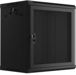 Lanberg 19" fali rack szekrény 12U/600X450 perforált ajtó, lapraszerelt, fekete (WF01-6412-23B) - mzona