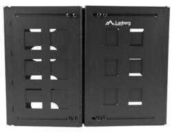 Lanberg Összecsukható 19" 8U keret 497x400/387, falra rögzíthető, fekete (FB01-5408-10B) - mzona