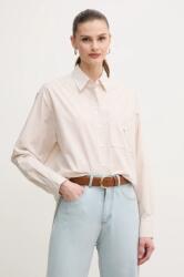 Calvin Klein pamut ing női, galléros, rózsaszín, relaxed, J20J224436 - bézs XS