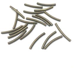  Gyöngy alkatrész- fém köztes íves cső 25mm antik 20db/csomag