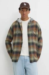 Quiksilver pamut ing kabát Sandbar zöld, átmeneti, oversize, AQYWT03367 - zöld S