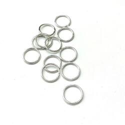  Gyöngy alkatrész-szerelőkarika 12mm ezüst 10db/csomag