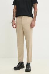 HUGO BOSS nadrág gyapjú keverékből férfi, bézs, chino, 50538299 - bézs 48