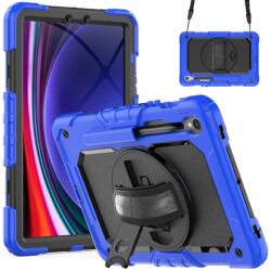 Carcasă durabilă SOLID 360 pentru Samsung Galaxy Tab S9 / Tab S9 FE / Tab S10 FE / Tab S10 Lite Albastru