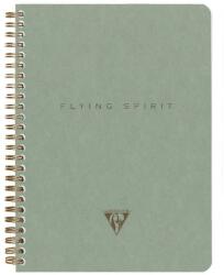 Clairefontaine notesz zsebekkel (A5, 60 lap, vonalas spirál) zsályazöld, Flying Spirit (107566C)