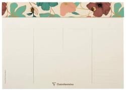 Clairefontaine asztali tervező (24x17 cm, 60 lap) bézs, virágos, Gaia (5) (116254C)