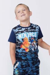 LEGO® gyerek pamut póló LWTANO 609 sötétkék, nyomott mintás, 12011294 - sötétkék 152