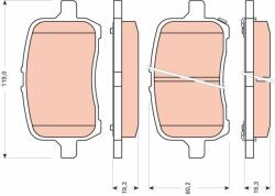 TRW Set placute frana TRW GDB1755 (GDB1755)