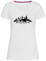 Bontis Női póló BE WILD IN NATURE - Fehér | S (TRI-W-BEWILD-white-S)
