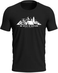Bontis Tricou BE WILD IN NATURE - Neagră | M (TRI-BEWILD-bla-M)