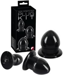 You2Toys - Stretching Plug Kit - anál plug szett - 3db (fekete) - sexshopcenter