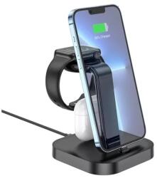 hoco. Asztali töltőállomás 3in1 (2 Lightning 1 wireless port) Hoco CW43 Graceful fekete
