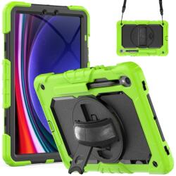 SOLID 360 Tartós tok a Samsung-hoz Galaxy Tab S9 / Tab S9 FE / Tab S10 FE zöld