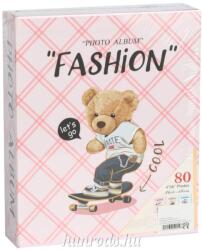  Fotóalbum mackó Fashion rózsaszín minta 80 kép elhelyezésére 10x15 cm