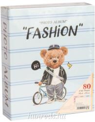  Fotóalbum mackó Fashion kék minta 80 kép elhelyezésére 10x15 cm