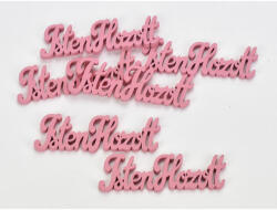  Fa "Isten Hozott" felirat málna 10cm 6db/csomag - koszorúhoz és asztaldíszhez