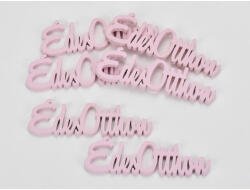 Fa "Édes Otthon" felirat pink 10cm 6db/csomag - papelito
