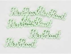  Fa "Isten Hozott" felirat menta 10cm 6db/csomag - koszorúhoz és asztaldíszhez