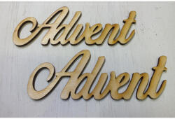 Natúr fa - "Advent" felirat 2db/csomag - papelito