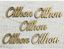  Natúr fa "Otthon" felirat 9, 5cm 5db/csomag - feliratként és tábladíszként