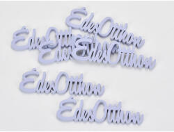 Fa "Édes Otthon" felirat lila 10cm 6db/csomag - papelito