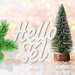  Fehér "Hello Tél" felirat színes 10x10cm - papelito