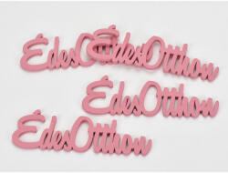  Fa "Édes Otthon" felirat málna 15cm 4db/csomag - koszorúhoz és asztaldíszhez