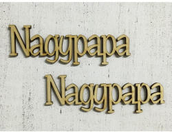 Natúr fa "Nagypapa" felirat 2db/csomag - papelito