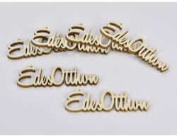 Papelito Édes Otthon felirat natúr 10cm 6db/csomag - feliratként és tábladíszként