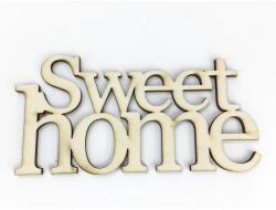 Natúr fa - "Sweet Home" felirat koszorúra 7x14cm - papelito