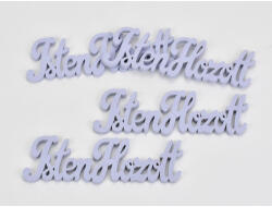  Fa "Isten Hozott" felirat lila 15cm 4db/csomag - koszorúhoz és asztaldíszhez
