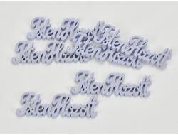  Fa "Isten Hozott" felirat lila 10cm 6db/csomag - koszorúhoz és asztaldíszhez