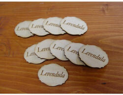  Natúr fa - Tábla "Levendula" 3x4cm 10db/csomag - feliratként és tábladíszként