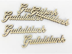  Natúr fa - "Gratulálunk" felirat 5db/csomag - papelito