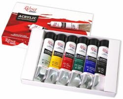  Akrilfesték készlet - Rósa Studio - 6 x 20 ml tubusos művészfesték - kartondobozban