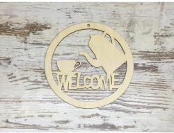  Natúr fa - Welcome coffee 25cm - festéshez és dekorációhoz