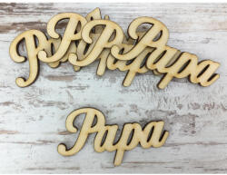  Natúr fa - "Papa" felirat 6, 5cm 5db/csomag - papelito