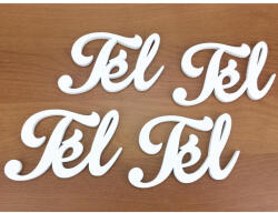 Tél felirat fehér 10cm 4db/csomag - papelito
