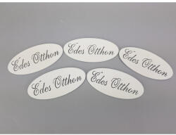  Édes otthon" ovál táblák fehér 5db/cs - koszorúhoz és asztaldíszhez