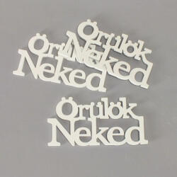  Fa "Örülök Neked" felirat koszorúra fehér 7x14cm 3db/csomag - papelito